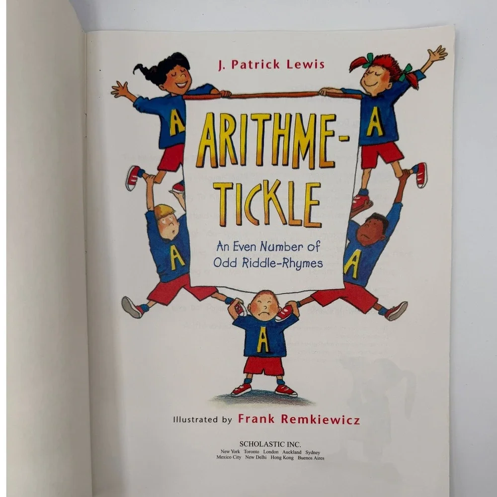 Arithme-Tickle An Even Number of Odd Riddle-Rhymes Scholastic J. Patrick Lewis